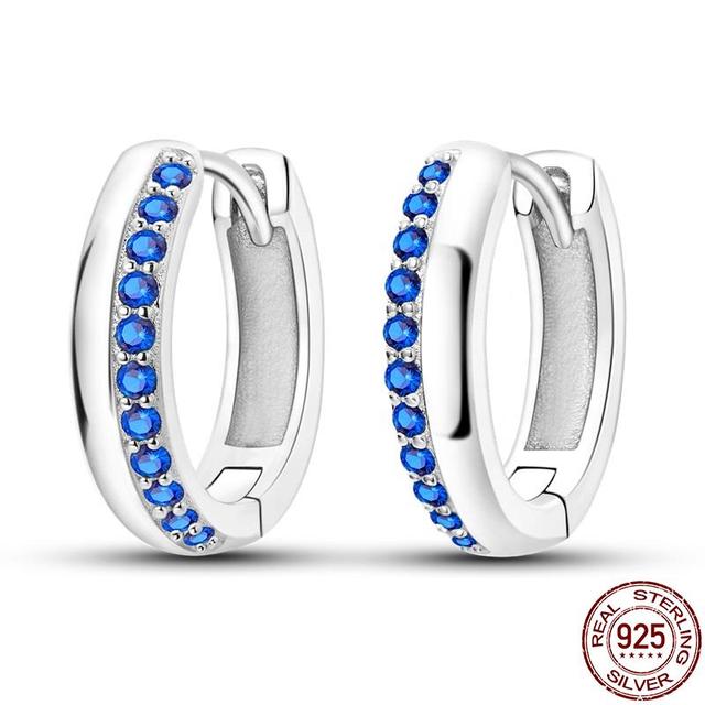 100 % echte 925 Silber Ohrringe Schneeflocke Zirkon Herzform Gold Roségold Zirkon Schmuck funkelnden Creolen Anhänger