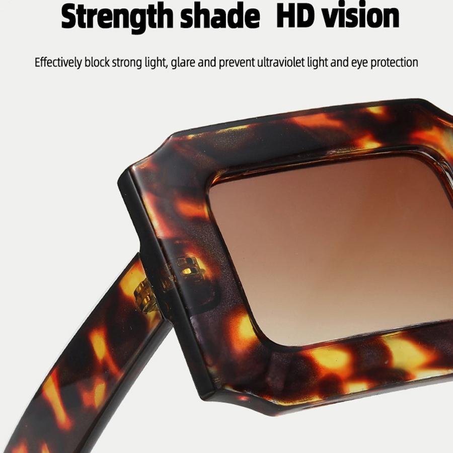 Fashione Sunglasese квадратные солнцезащитные очки желейного цвета — фото 10