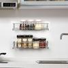 Spice Rack Organiser 2Tier Spice Shelf Storage Racks Wall Mounted for Kitchen Cabinet Pantry Door