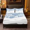 Elk Pattern Fitted Sheet with 2 Pillowcases Forest Deer Wild Animals Bedding Sets Kids Teens Bedroom Bed Cover King Queen Size