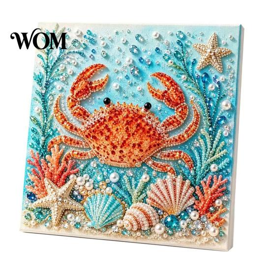 Ontspannend Weekend Creatief Project Oceaan Nep Parels Schilderset, Zeeleven 3D Kunst DIY Handgemaakte Muurbenodigdheden Zeeschildpad Vis Afbeelding Knutsel