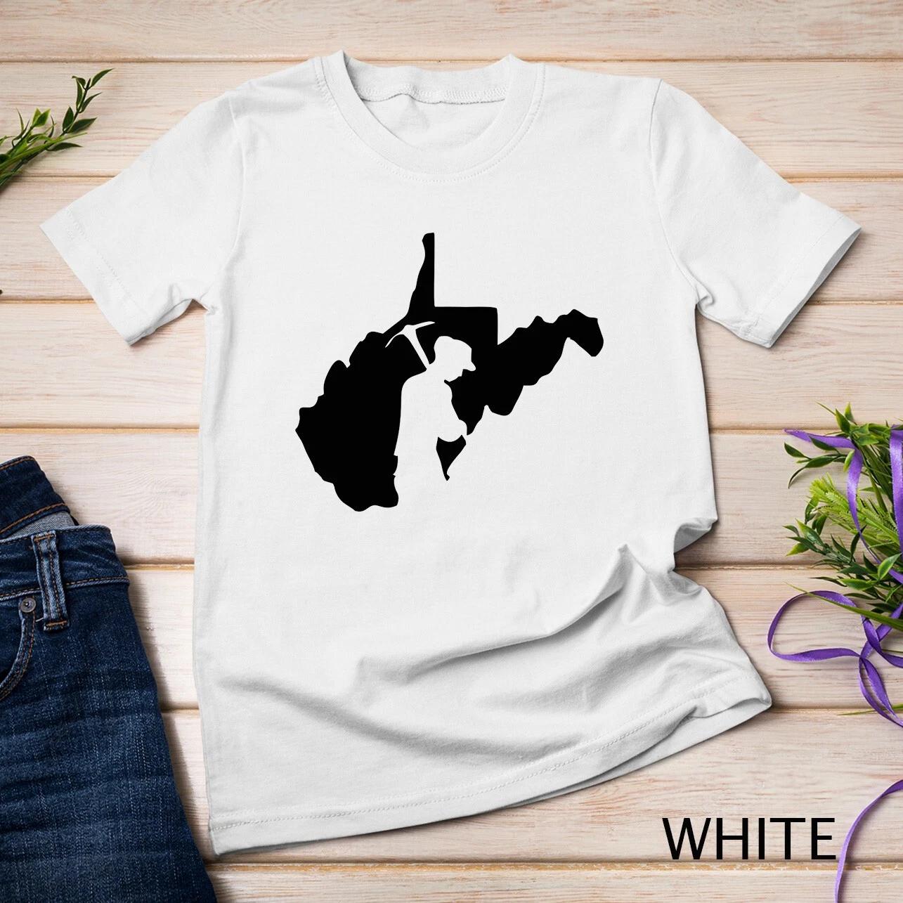 West Virginia Coal Miner with State and Pick Axe T-Shirt Unisex T-shirt 3XL