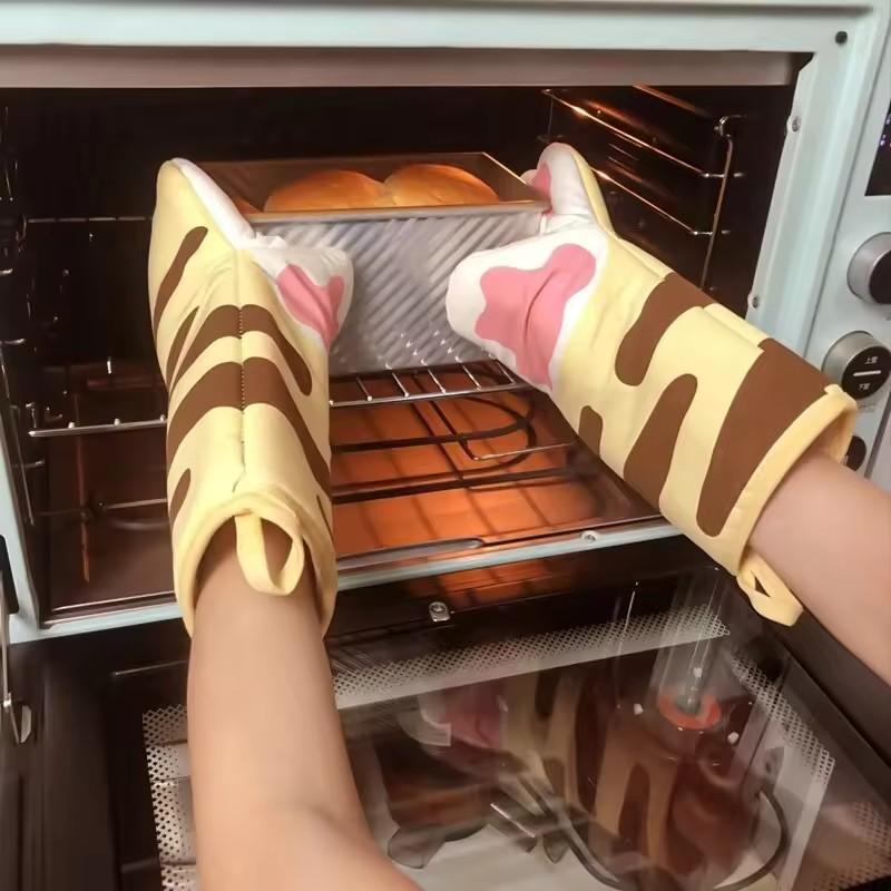 1pc Microwave Insulated Glove Adorable Cat Paw Oven Baking Anti Scalding Anti Slip Safe And Comfortable Thickened Insulated Gloves
