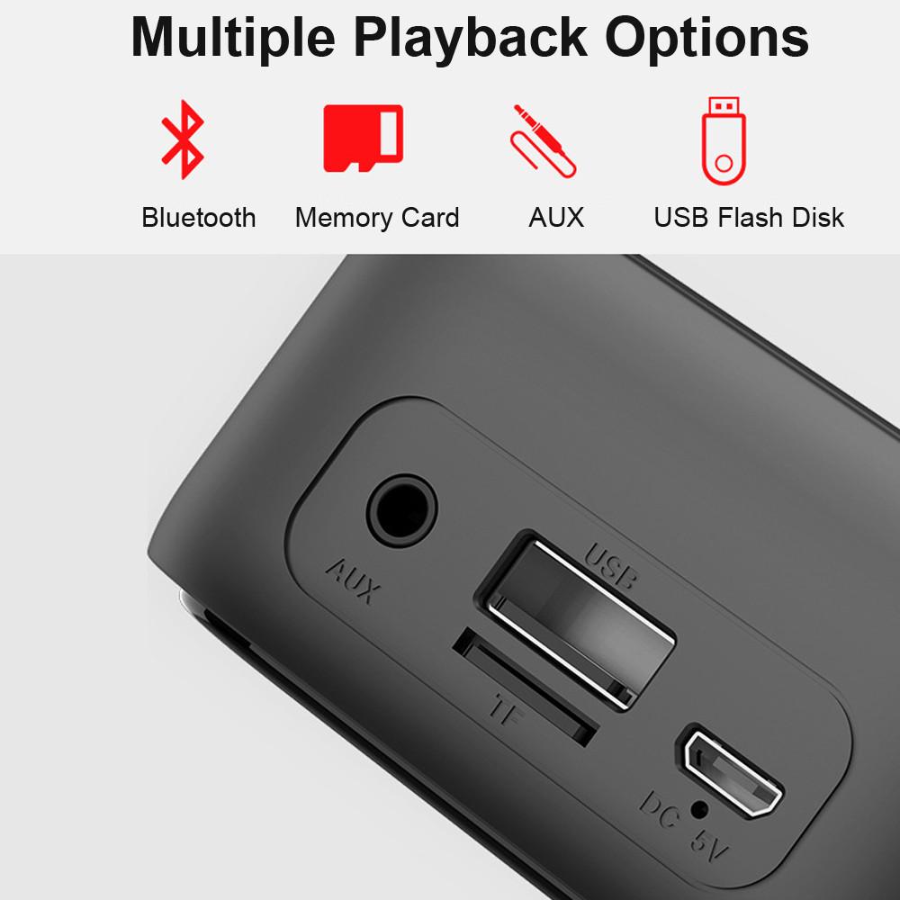 Dual Alarms 3 Levels of Brightness Adjustment Clock Wireless Digital Alarm Clock Radio Multifunctional Bluetooth Speakers