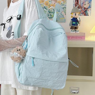 School Bag, High Value, Fresh Backpack, Casual and Simple for Junior High School Students, Light Commuting and Large Capacity