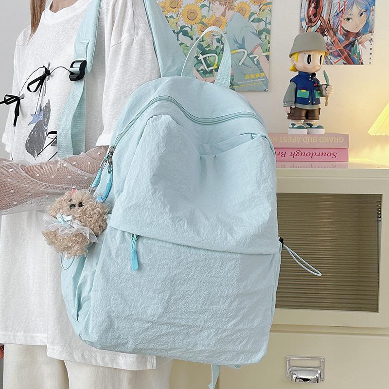School Bag, High Value, Fresh Backpack, Casual and Simple for Junior High School Students, Light Commuting and Large Capacity