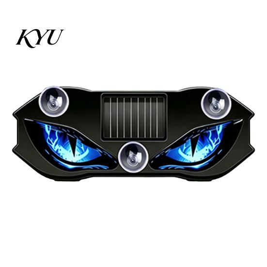 High Temperature Resistant Car Lamp Solar Demon Eye Window Light, Wireless LED Atmosphere Automotive Safety Warning System with Suction Cup