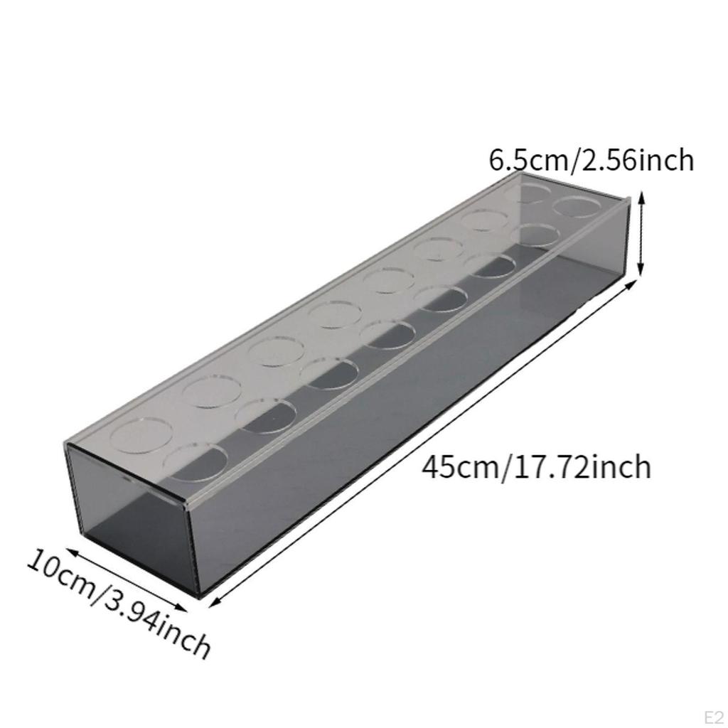 Acrylic Rectangle Flower Vase Bud Container Floral Arrangement Decoration Flute for