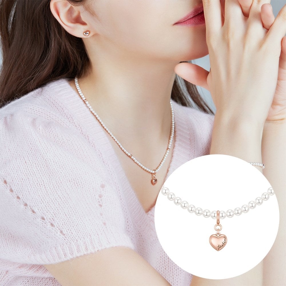 Mariel Pearl Bead Necklace + Pendant Set (Set-J0-0901)