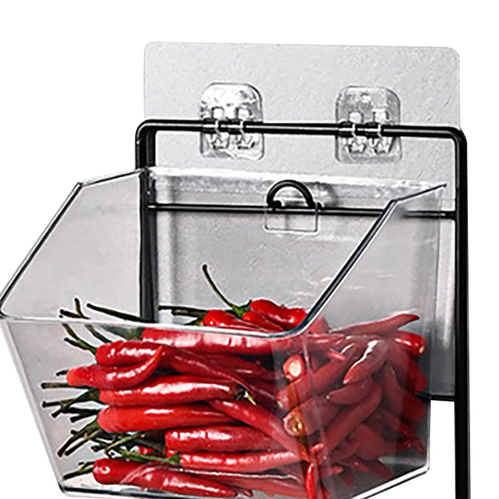 An der Wand montierter Vorratsbehälter, 3-lagige, wandbehangene Aufbewahrungsbox für die Küche für Knoblauch, Ingwer, Zwiebeln