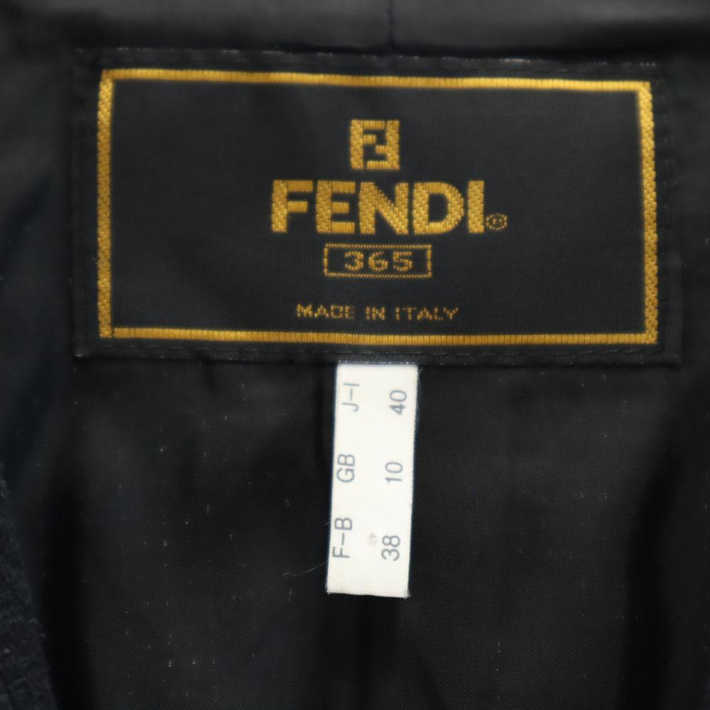 FENDI Italian Silk blazer 40 black Tailored jacket unconstructed Women Used