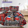 British Empire London England Bedding, Duvet Cover, Pillowcase, Home Decoration, Birthday Gift (1 * Duvet Cover+2 * Pillowcase, Coreless)