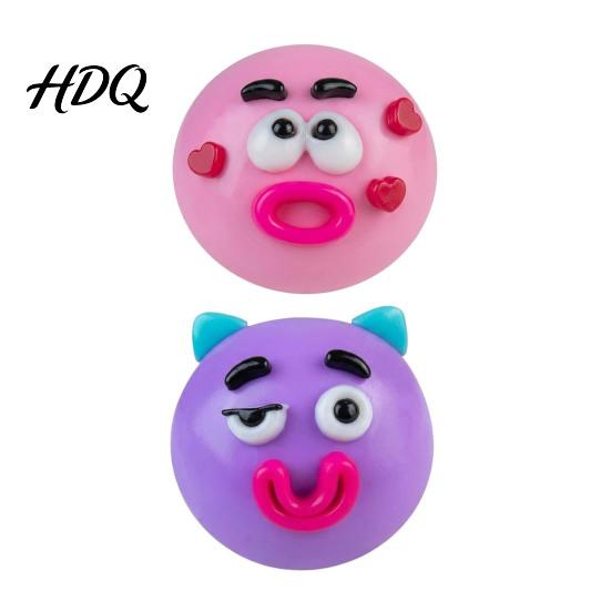 Sensory Stress Toy 1/2/5Pcs Dog Face Squeeze Toy Moldable Slow Rise Cartoon Expression Relaxation Hand Ball Relaxing Anxiety Relieving Fidget