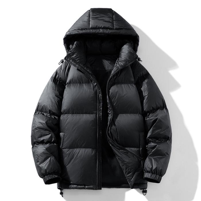 Mr. Cotton Men's Hooded Down Jacket - Thick White Duck Down for Warmth & Cold Protection in Winter