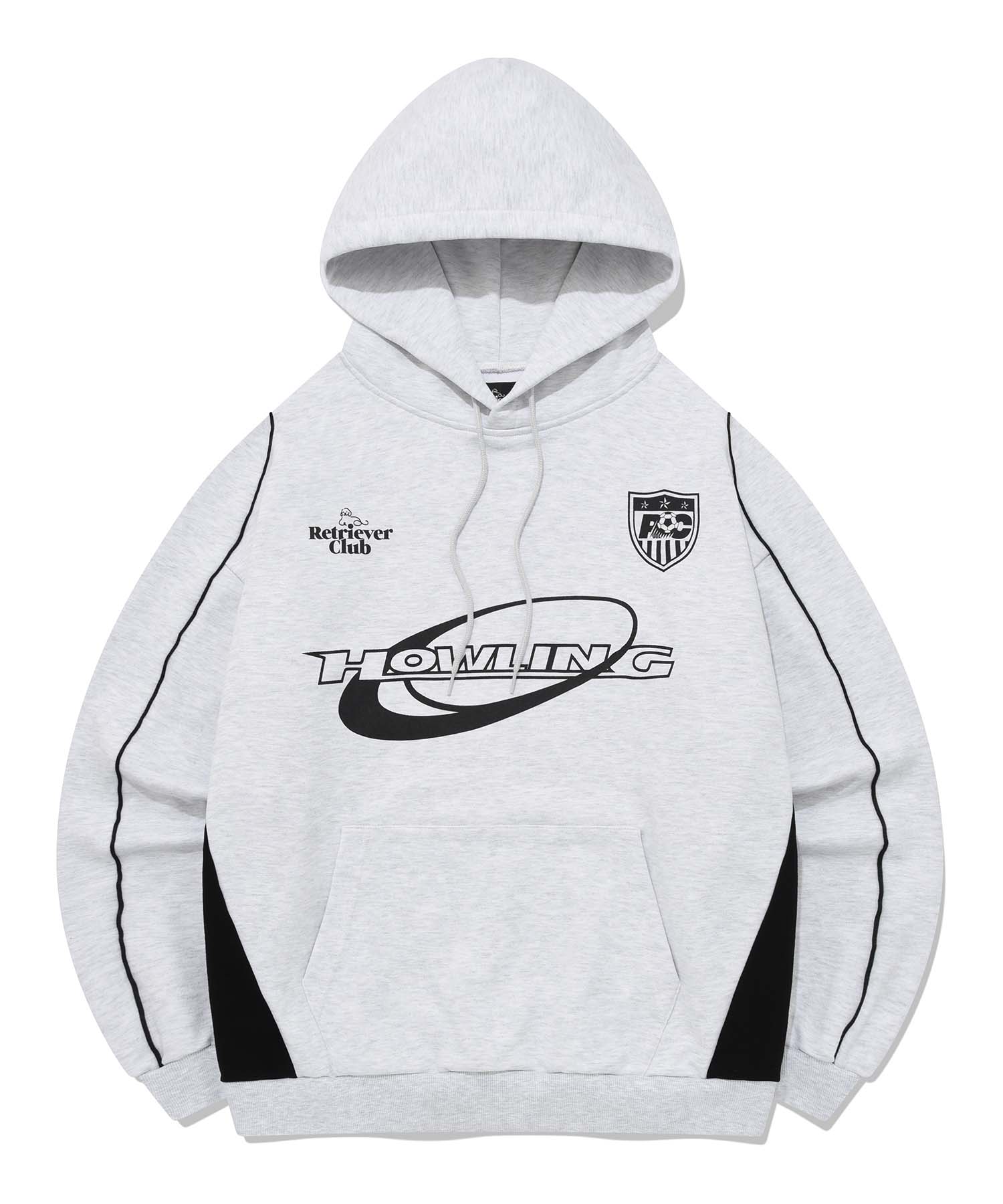 Retriever Club Howling Soccer Hoodie [Melange Gray] Melange Gray/L