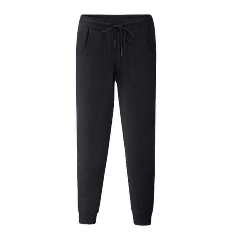 Sweatpants women's loose casual versatile straight leg tied feet thin women's spring and autumn gray small nine-point bloomers
