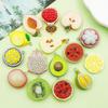 15-Color Resin Cartoon Fruit Pendants: Watermelon & Apple Charms for DIY Jewelry
