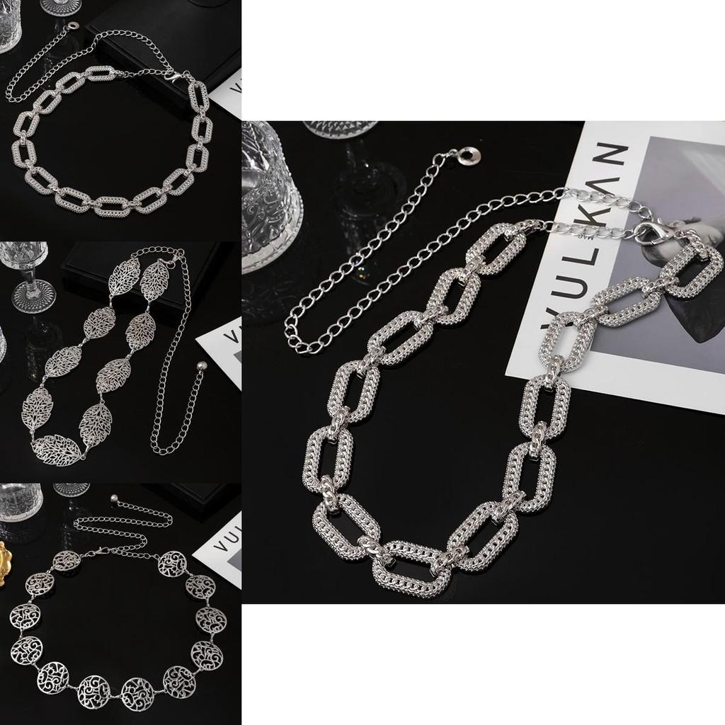 Vintage Boho Metal Waist Belt With Hollow Leaf Design For Summer Fashion