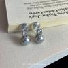 Princess Diana's classic flash diamond pearl ear clips without ear piercings, light luxury, niche high-end studs, exquisite and versatile earrings