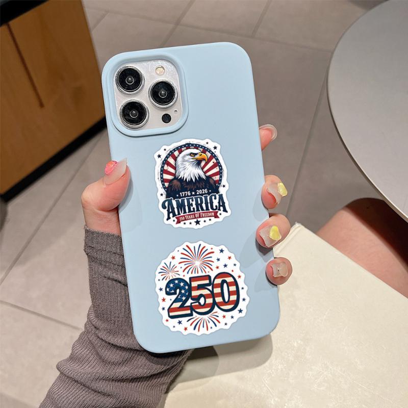50Pcs United States 250Th Anniversary Cartoon Stickers Holiday Celebration Decoration Toys Laptop Guitar Bike Graffiti Decals