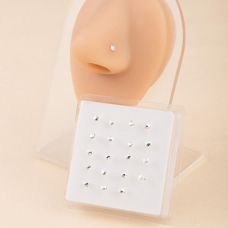 20-teilige Boxed Hip Hop Trendiger Gerader Bar Nasenstecker & Ring Schmuck