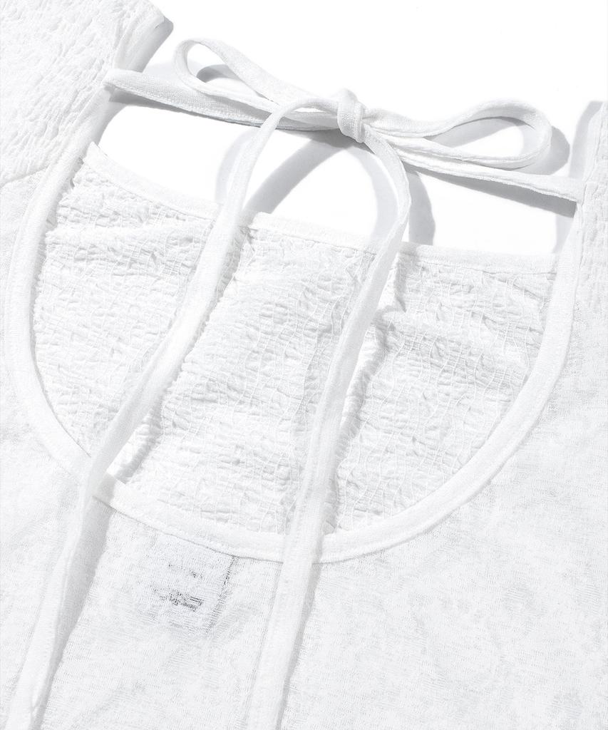 ANOTHER A Square Neck Backless Raglan Top_White