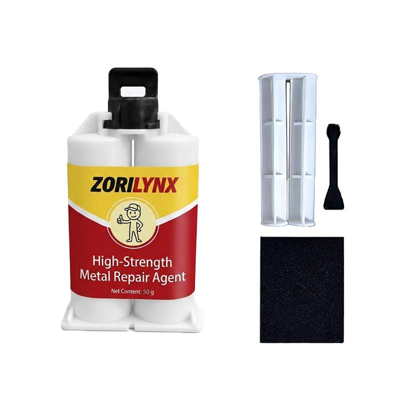 

High Strength Metal Repair Agent Casting Glue Heat Resistance Cold Weld Glue for Iron Steel Crack Leakage Repair ZORILYNX 100g