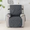 1seater Recliner Cover with Side Pocket Strap Pure Color Armchair Slipcover Pet-friendly Single Sofa Protector for Living Room