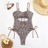 One Piece Swimsuit Women New Leopard Sling Bodysuit Sexy Hollow Out Swimwear Summer Monokini Beachwear Bathing Suit Female