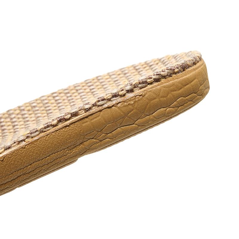 Übergröße Damen Hausschuhe Flache Sandalen Leinen Leicht Lässige Sommer Hausschuhe Damen für Zuhause Hausschuh