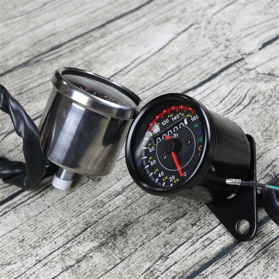 Universal Odometer Speedometer KM/H MPH For 12V Motorcycle Electromobile Boat