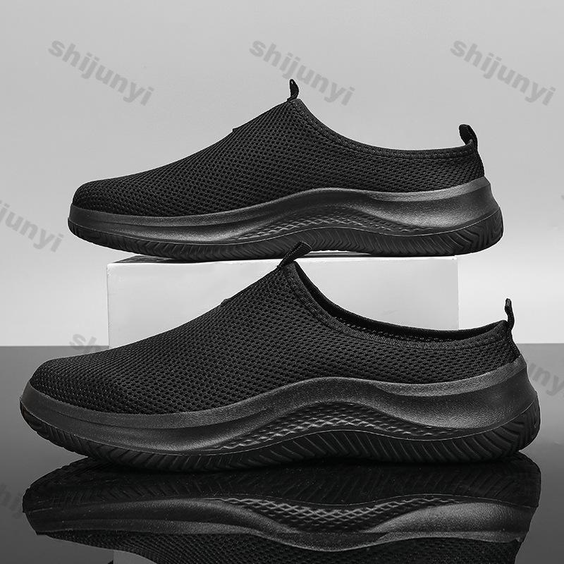 Fashion Large Size Men's Shoes 2025 Summer New Mesh Breathable Non Slip Casual Shoes Outdoor Lightweight Comfortable Flat Slippers