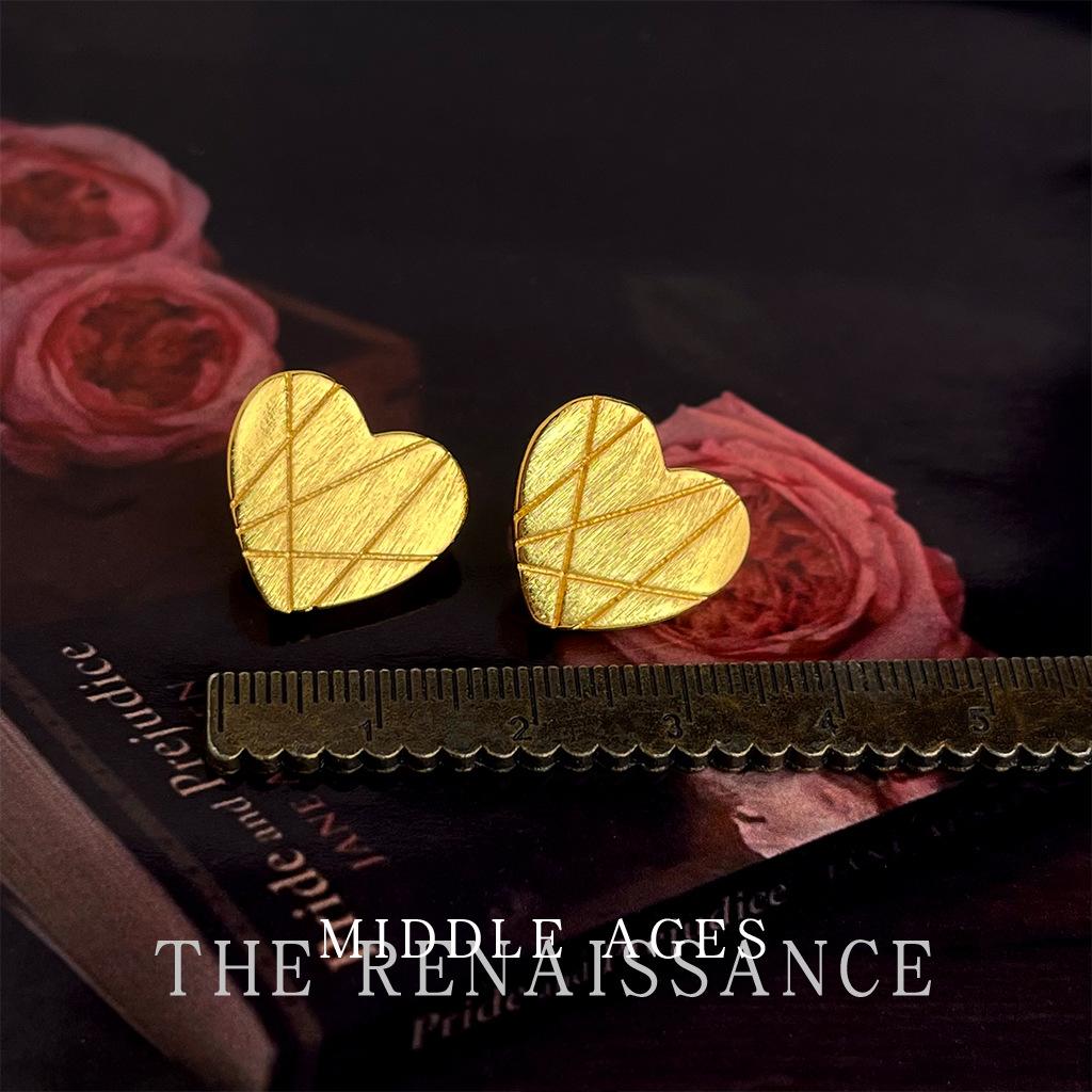 Серьги-пусеты с матовыми линиями, имитирующими ветер, серьги в стиле ретро, простые и универсальные