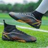 LiXingMing Men Football Shoes White Teenager Artificial Grassland Durable High-Tops Non Slip Outdoor Training Soccer Sneakers