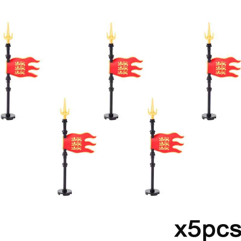 MOC Mittelalterliche Flagge Burg Serie Bausteine Figuren Zubehör Löwe Adler Altes Rom Burg Ritter Umhang Steine Spielzeug Geschenk