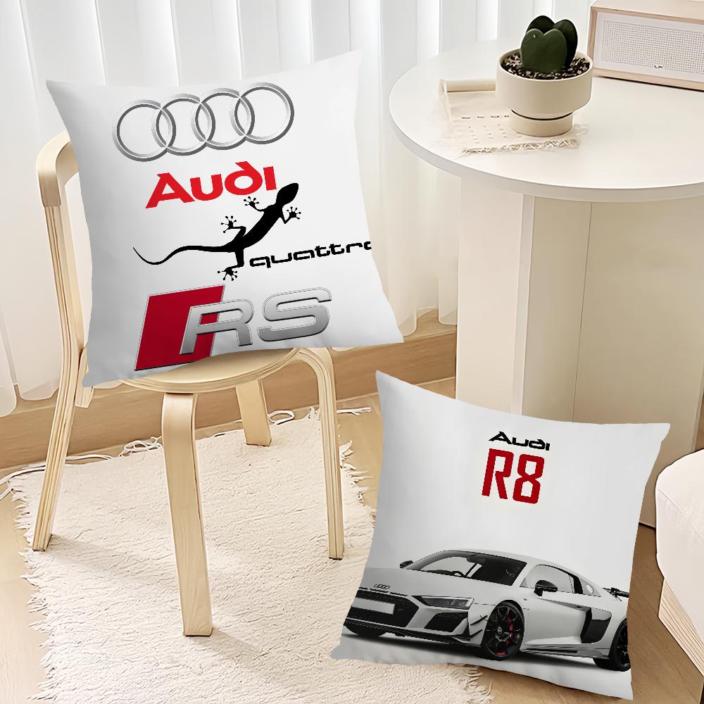 Racing Cars Cushion Cover Living Room Headboard Bedroom Office Cushion Cushion Sofa Nap Time Audis-ES Logo Pillow Case
