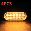 4PC 12LED High Light Truck Side Warning Light Emergency Light Amber Constant Warning Super Bright Side Warning Lamp Assembly 12V
