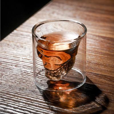 Captivity Pirate Cup Creative Double Glass Transparent Glass Wine Glass Decoration Gifts