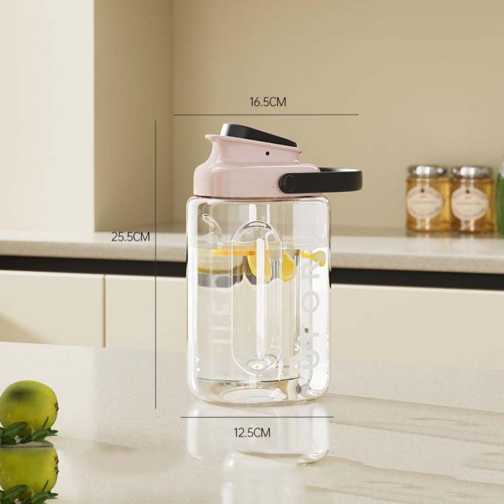 

Large Capacity Refrigerator Water Bottle Seal Juice Bucket Portable Water Storage Bucket Outdoor рожевий