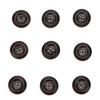 50pcs Dark Brown 4 Hole Buttons Wide Edge Sewing Buttons Craft Wooden Buttons  DIY Craft