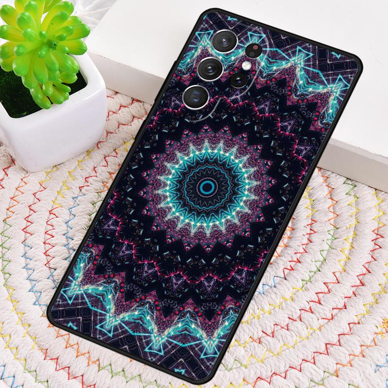 Mandala Flower Totem Silicone Phone Case For Samsung Galaxy note 10 pro S26 S25 S24 S23 S22 S21 Plus S25Ultra Capa Cover