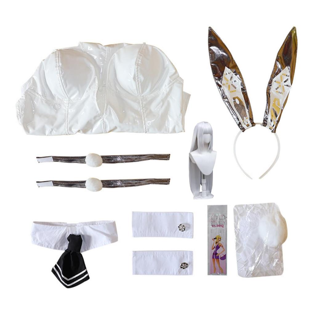 Seiersgudinnen NIKKE Bunny Suit Cosplay med Parykk Viper Alice Noir Blanc Ruby Cosplay-kostyme for Voksne Kostyme til Fancy Dress Halloween-arrangement Skole