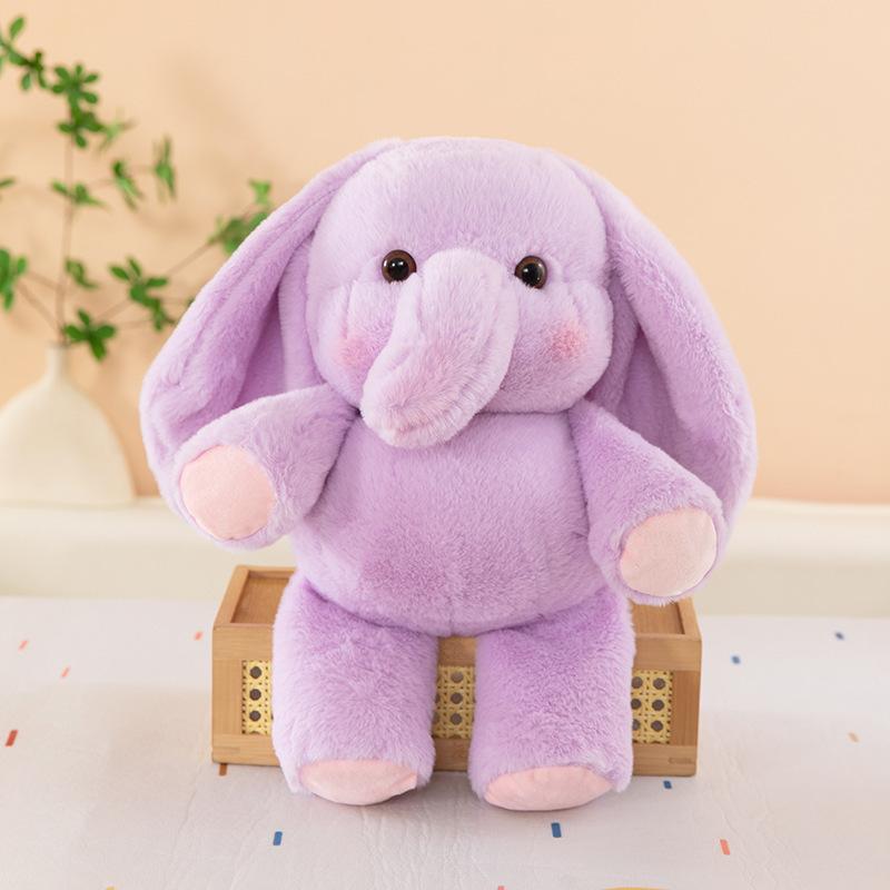 Cute Baby Elephant Plush Toy Soft Stuffed Elephant Cuddly Sleep Companion Pillow Comforting Plushies For Birthday Gift