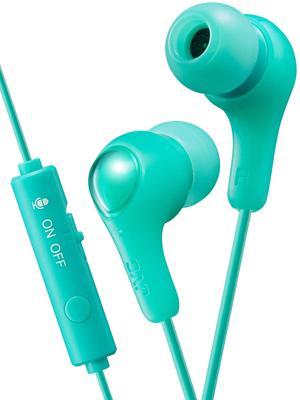 JVC Kenwood Gaming Earphones with Remote and Compact and Lightweight Design for Telework and Video Green HA-FX7G-G Microphone, Conferencing,