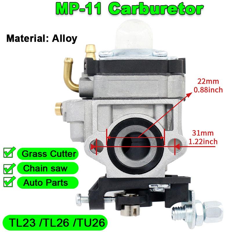 Car Motorcycle Carburetor Chainsaw Grass Trimmer Brush Cutter Engine Mechanical Carburetor Cutter Carburetor Replacement Part 002 MP11 Carburetor