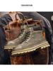 2024 Wear-Resistant Genuine Leather Men's Martin Boots - Warm, Stylish British Workwear for Autumn/Winter