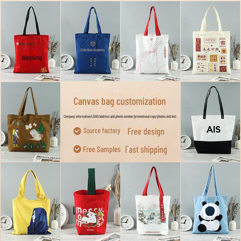 Eco-Friendly Custom Canvas Tote Bag with Logo Printing
