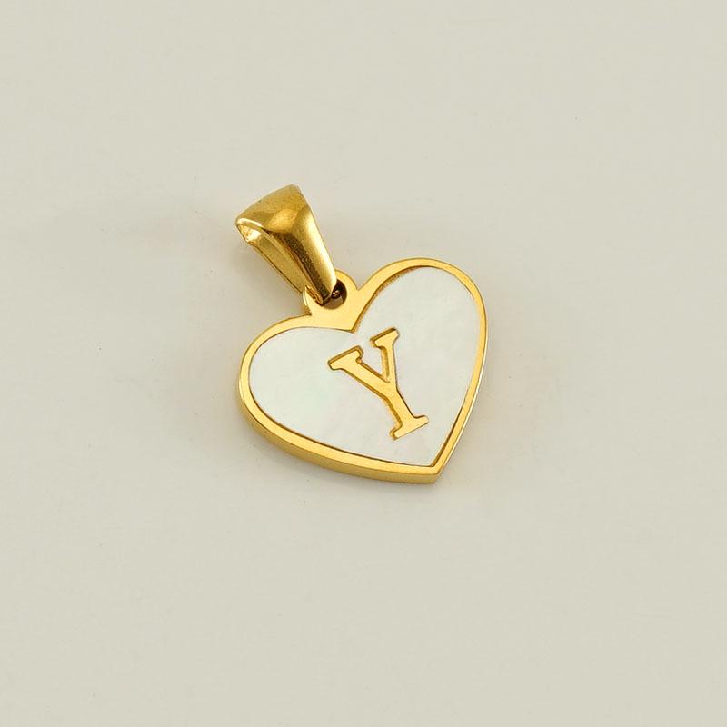 High-Quality Stainless Steel Heart Letter Pendant Necklace - Trendy Ins Style Clavicle Chain