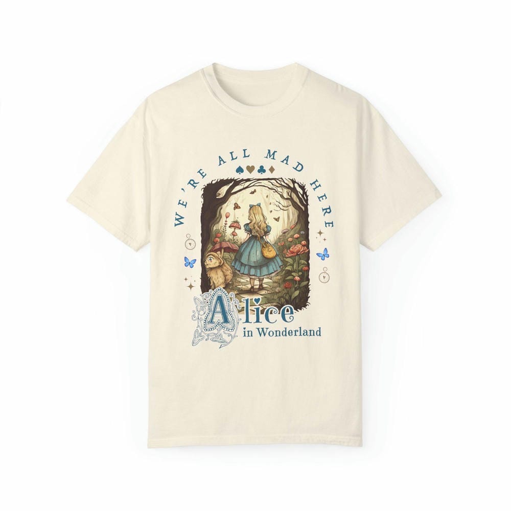 Unisex Top Vintage Alice Alice in Wonderland Shirt Dark Academia Bookish Things Alice in Wonderland Literary Shirt Streetwear S