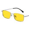 Photosensitive color-changing gold wire glasses frame night vision glasses Ruanshuai Sven square frame metal myopia glasses anti-blue flat glasses
